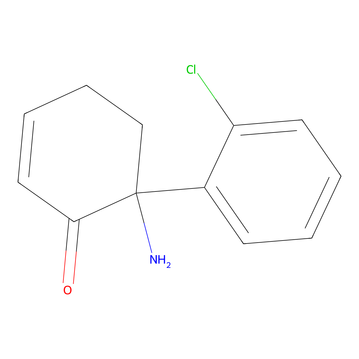 Dehydronorketamine molecular structure, CAS 57683-62-2