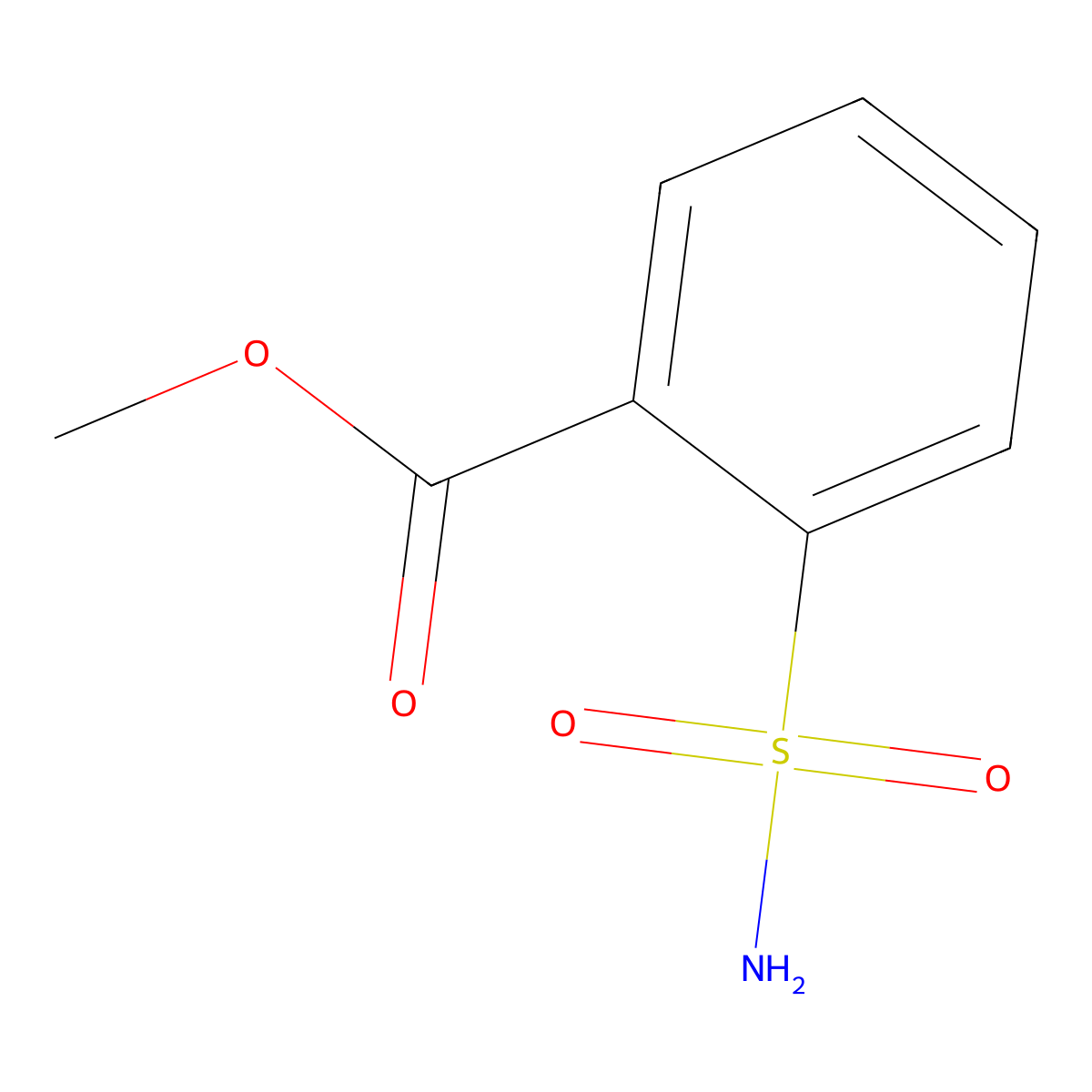 Benzoic acid, 2-(aminosulfonyl)-, methyl ester molecular structure, CAS 57683-71-3