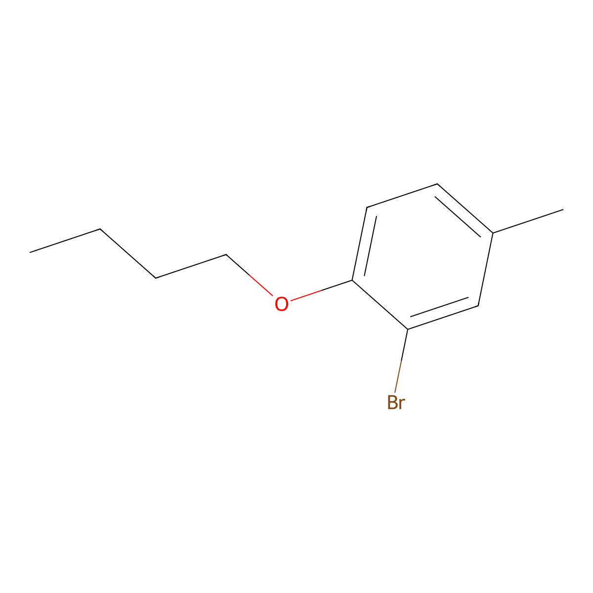 2-Bromo-1-butoxy-4-methylbenzene molecular structure, CAS 57685-37-7