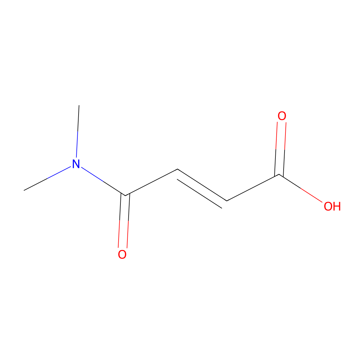 (2E)-3-(dimethylcarbamoyl)prop-2-enoic acid molecular structure, CAS 57687-94-2