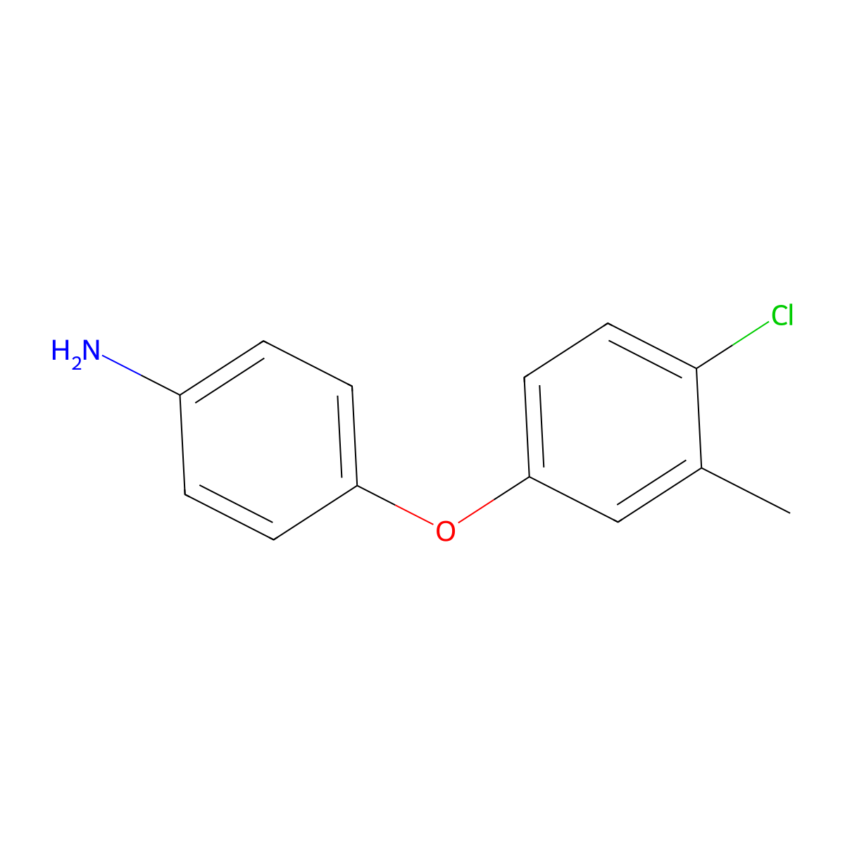 4-(4-Chloro-3-methylphenoxy)benzenamine molecular structure, CAS 57688-18-3