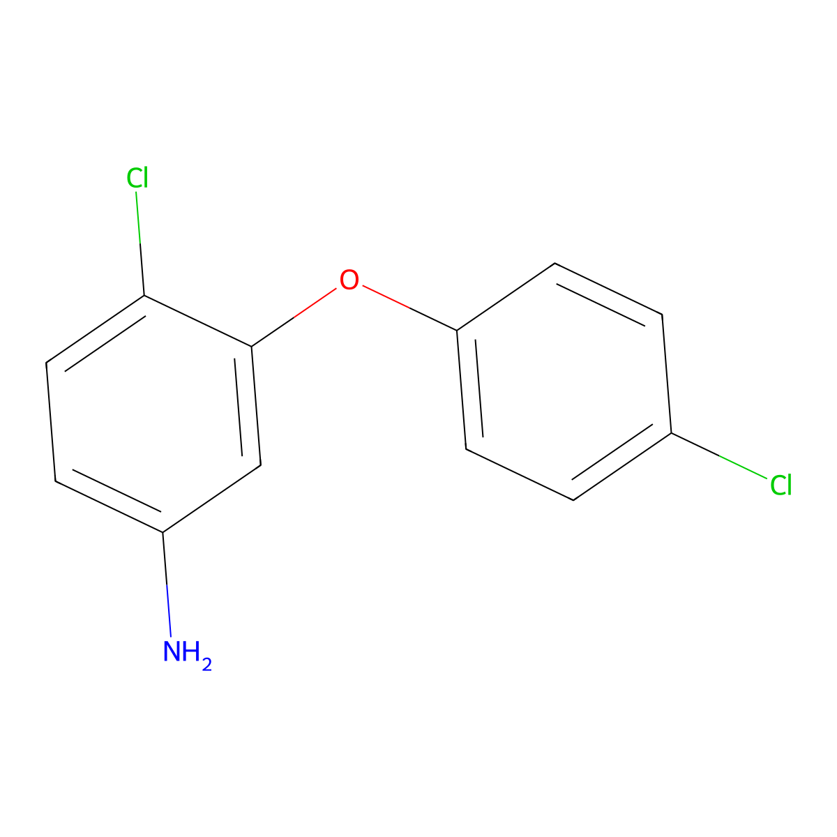 4-Chloro-3-(4-chlorophenoxy)aniline molecular structure, CAS 57688-21-8