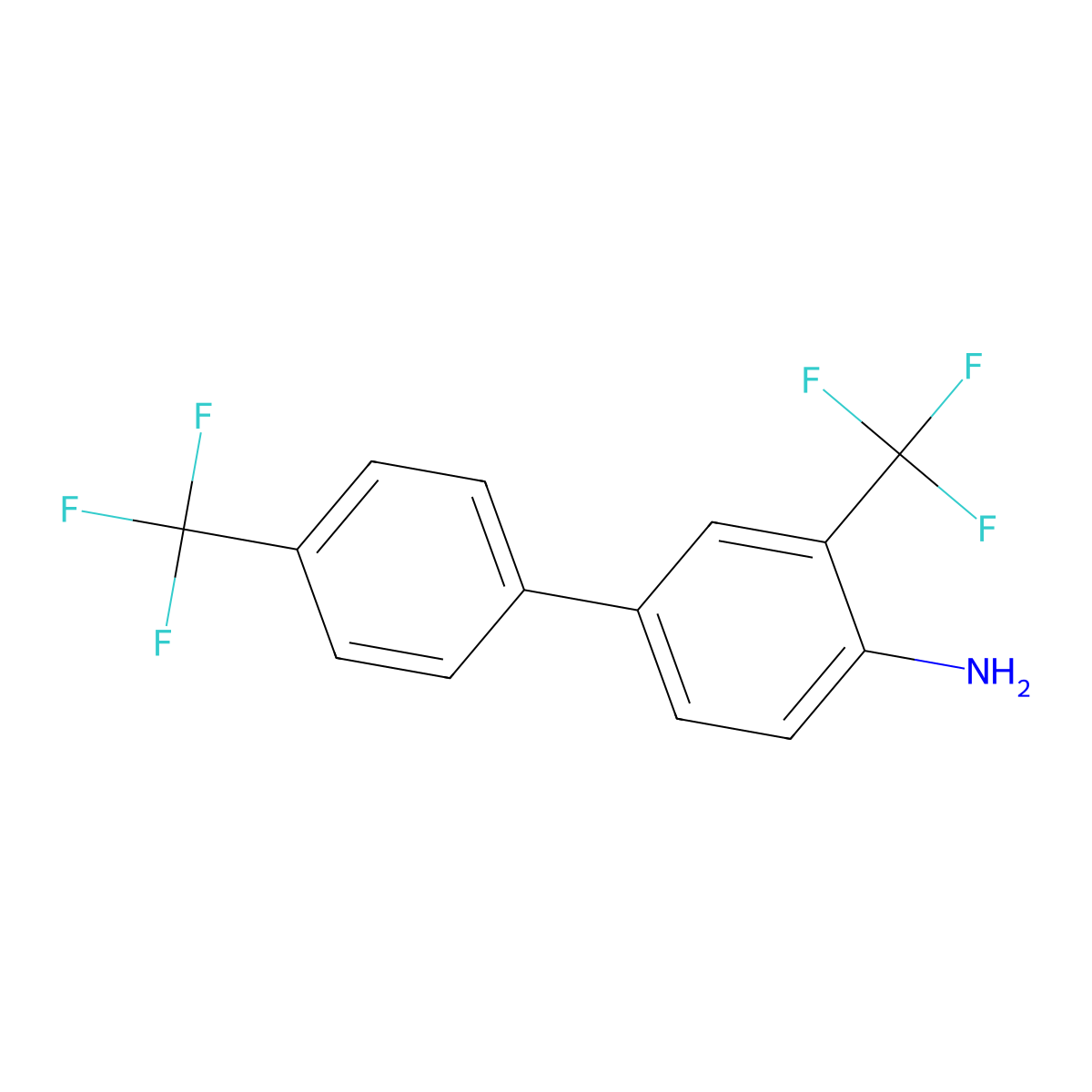 3,4'-Bis(trifluoromethyl)-[1,1'-biphenyl]-4-amine molecular structure, CAS 57688-29-6