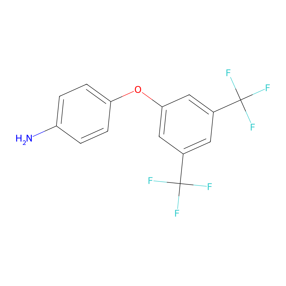 4-(3,5-Bis(trifluoromethyl)phenoxy)benzenamine molecular structure, CAS 57688-35-4