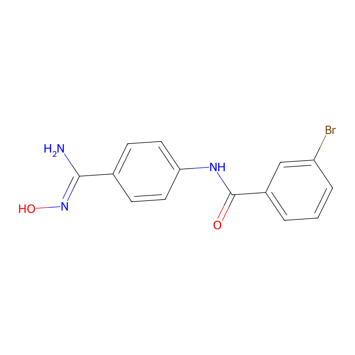 3-bromo-N-[4-(N'-hydroxycarbamimidoyl)phenyl]benzamide molecular structure, CAS 5769-07-3
