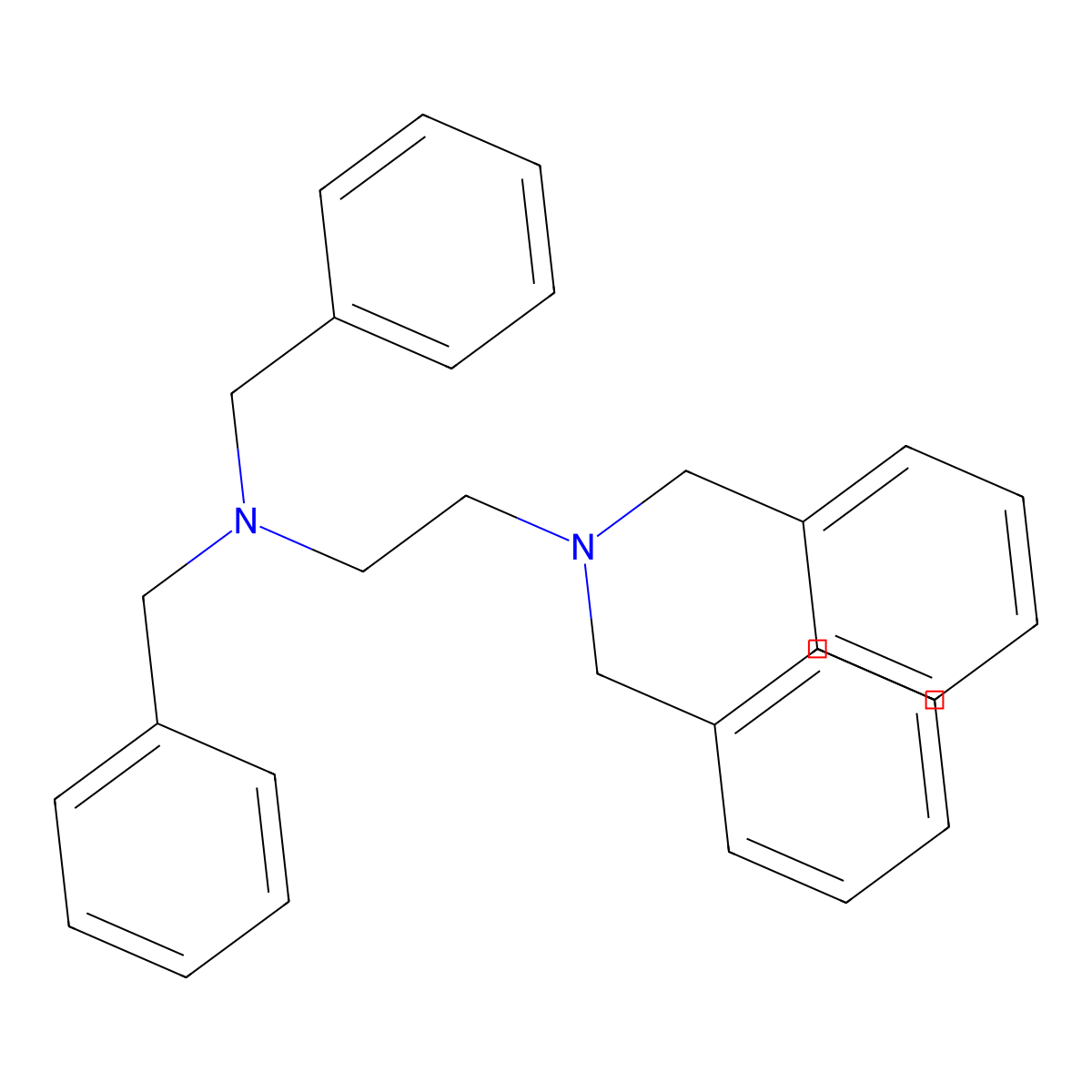 N,N,N',N'-Tetrabenzylethylenediamine molecular structure, CAS 57693-32-0