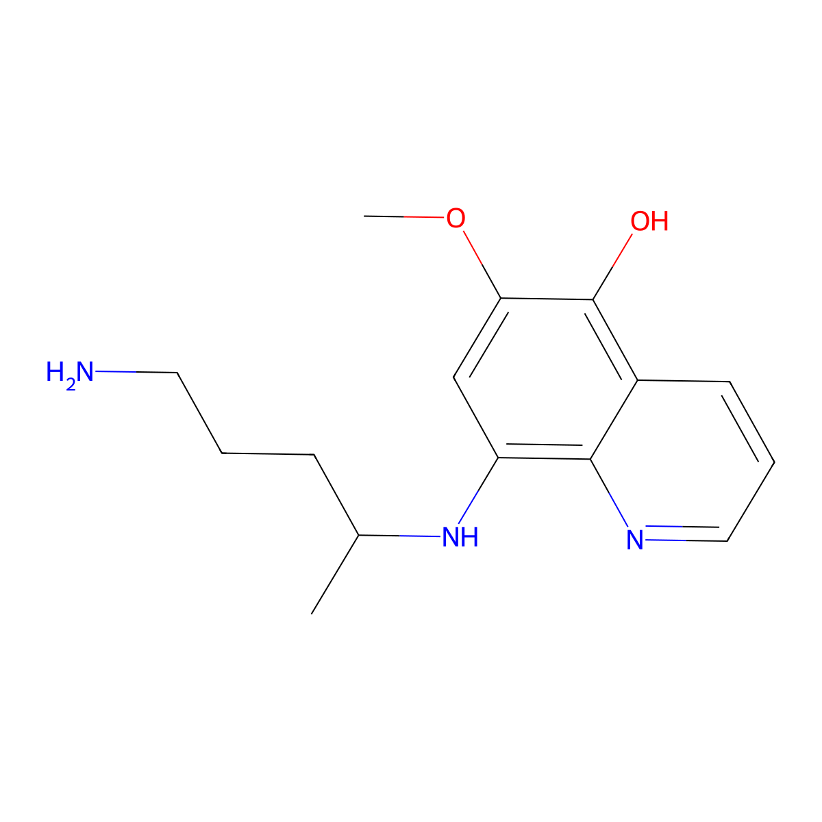 5-Hydroxyprimaquine molecular structure, CAS 57695-07-5