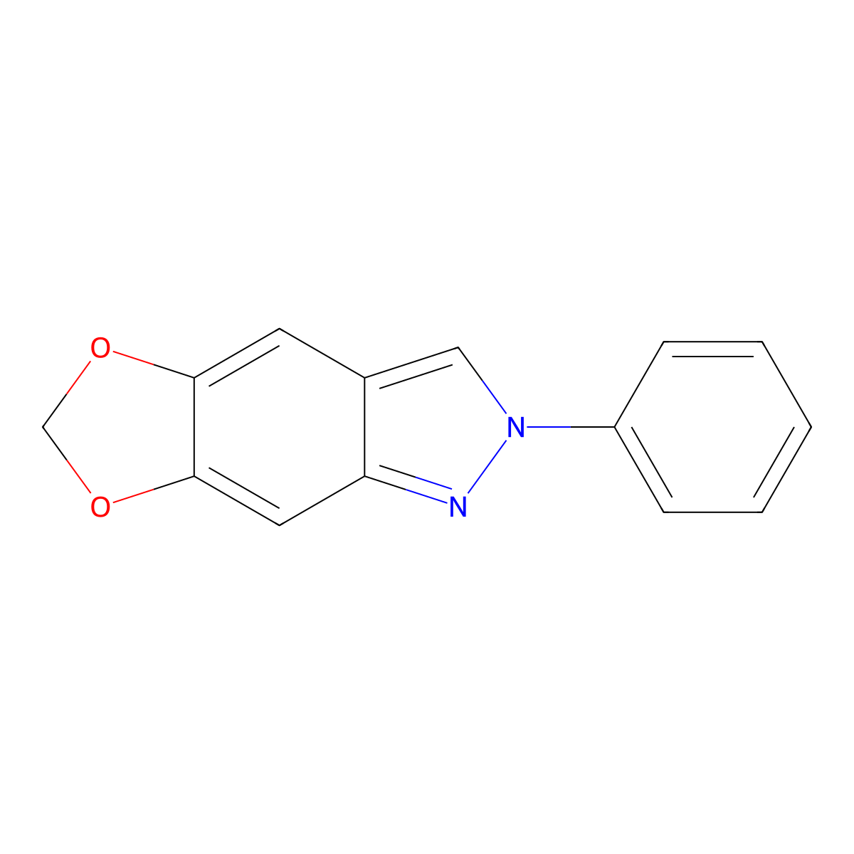 2-Phenyl-2H-[1,3]dioxolo[4,5-F]indazole molecular structure, CAS 57695-86-0