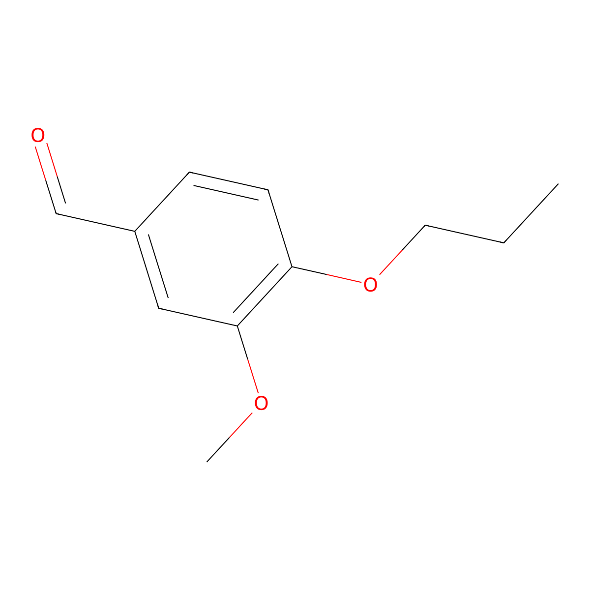 3-Methoxy-4-propoxybenzaldehyde molecular structure, CAS 57695-98-4