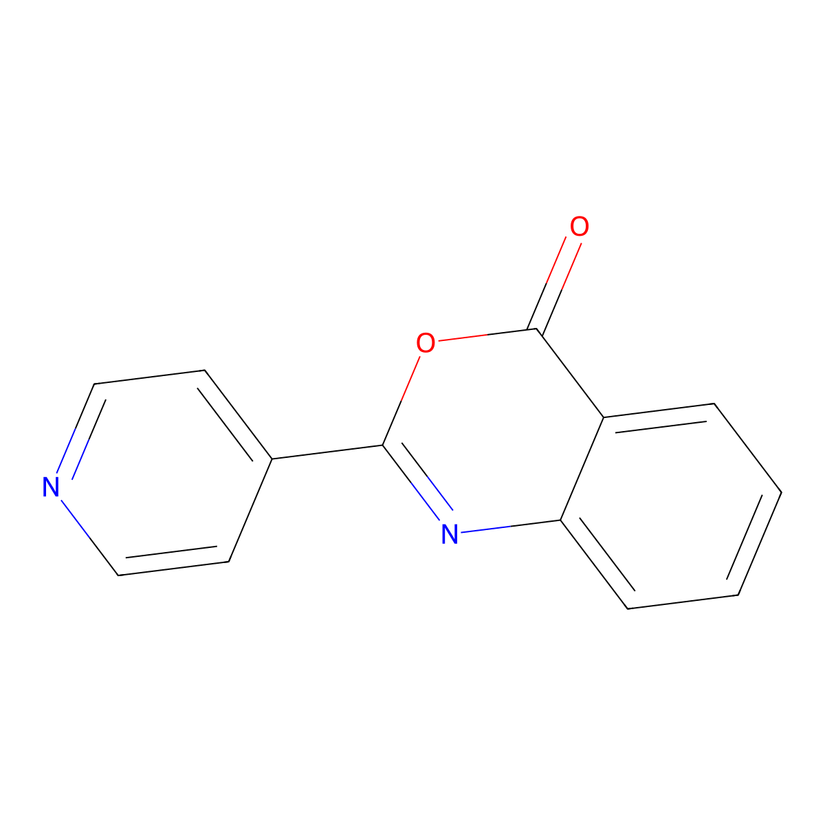 2-Pyridin-4-yl-3,1-benzoxazin-4-one molecular structure, CAS 57696-11-4