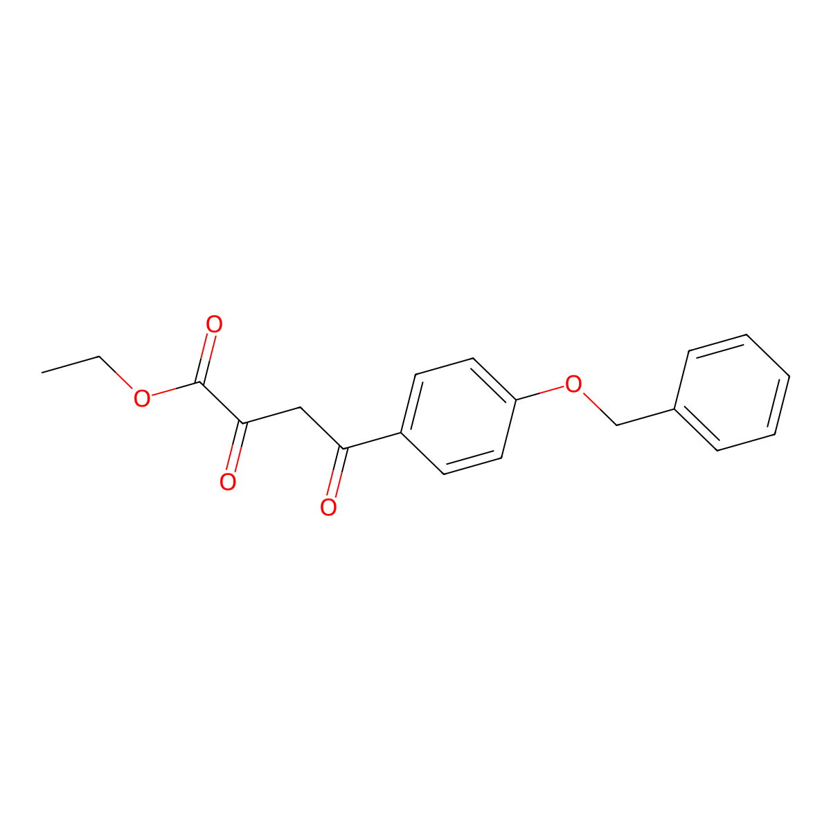 Ethyl 4-(4-benzyloxyphenyl)-2,4-dioxobutanoate molecular structure, CAS 57696-12-5