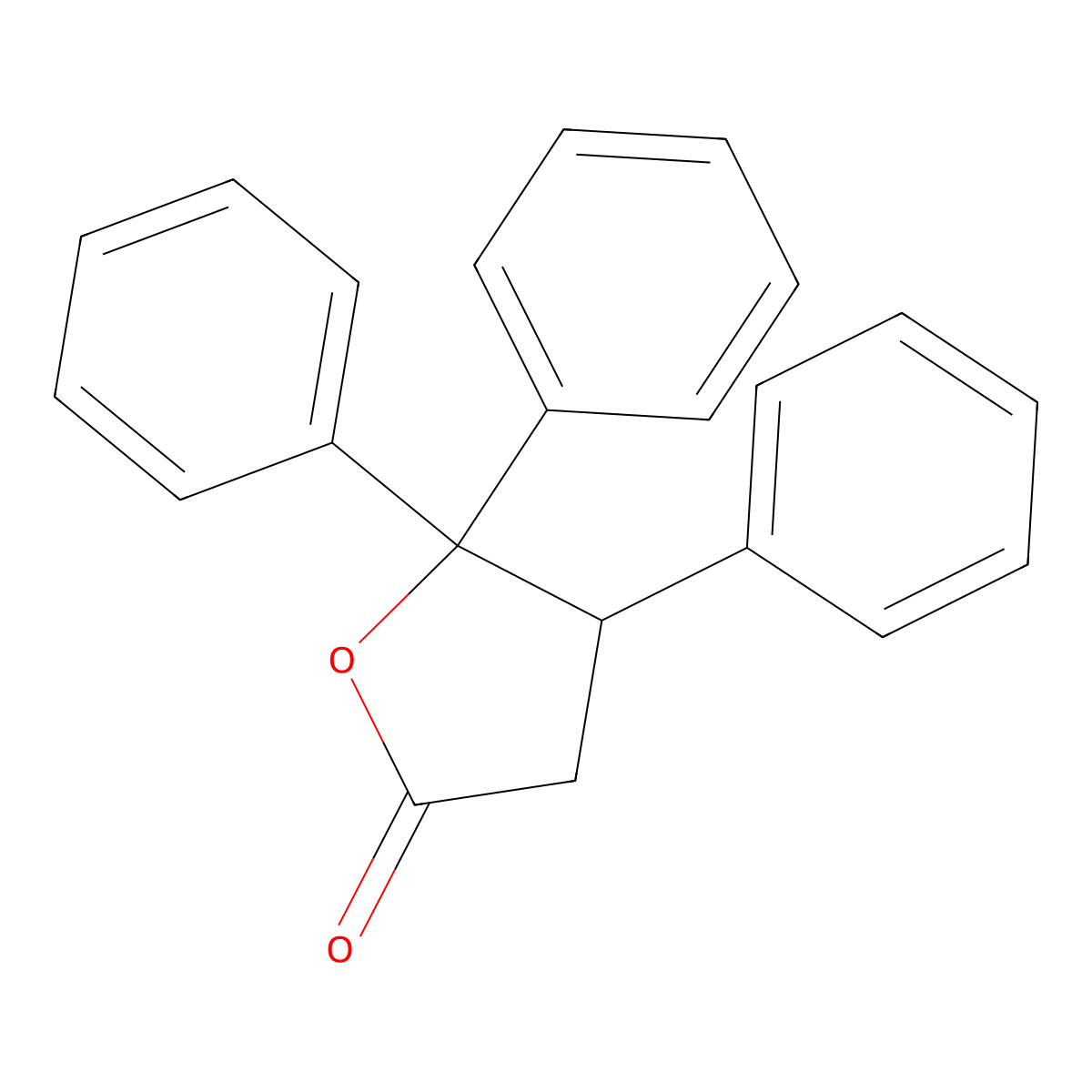 2(3H)-Furanone, dihydro-4,5,5-triphenyl- molecular structure, CAS 57697-68-4