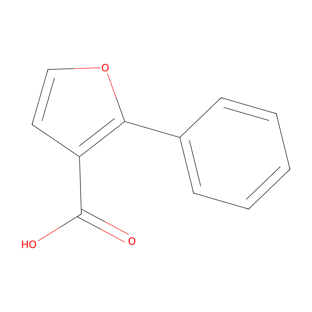2-Phenylfuran-3-carboxylic acid molecular structure, CAS 57697-76-4