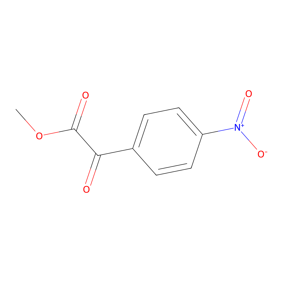 Methyl 2-(4-nitrophenyl)-2-oxoacetate molecular structure, CAS 57699-27-1