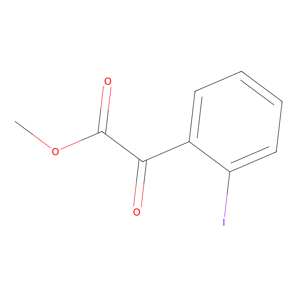 Methyl 2-iodo-alpha-oxobenzeneacetate molecular structure, CAS 57699-29-3