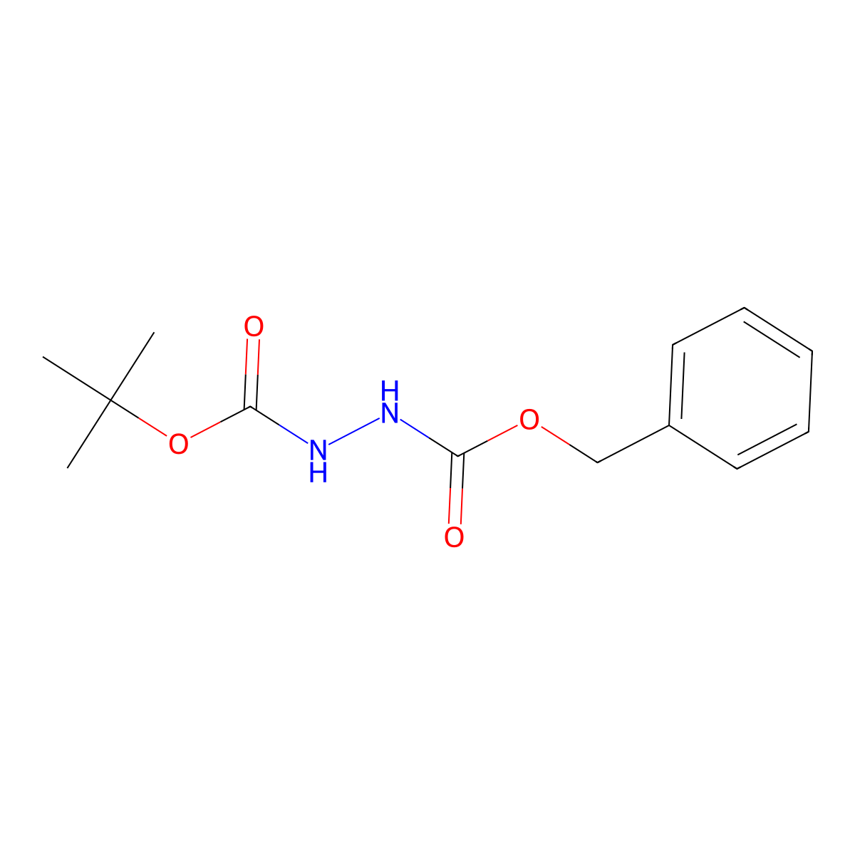 Benzyl tert-butyl hydrazine-1,2-dicarboxylate molecular structure, CAS 57699-88-4