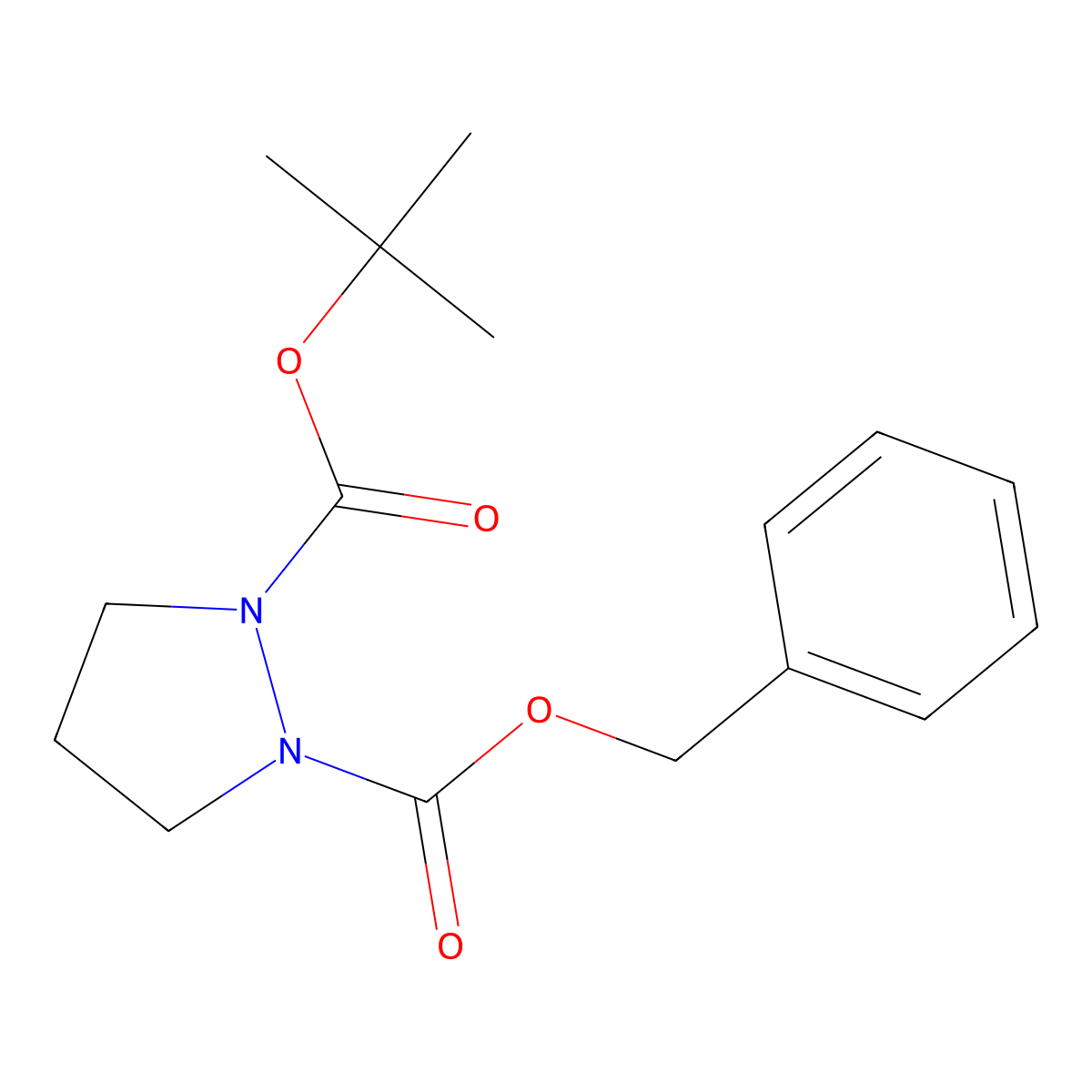 1-Benzyl 2-tert-butyl pyrazolidine-1,2-dicarboxylate molecular structure, CAS 57699-89-5