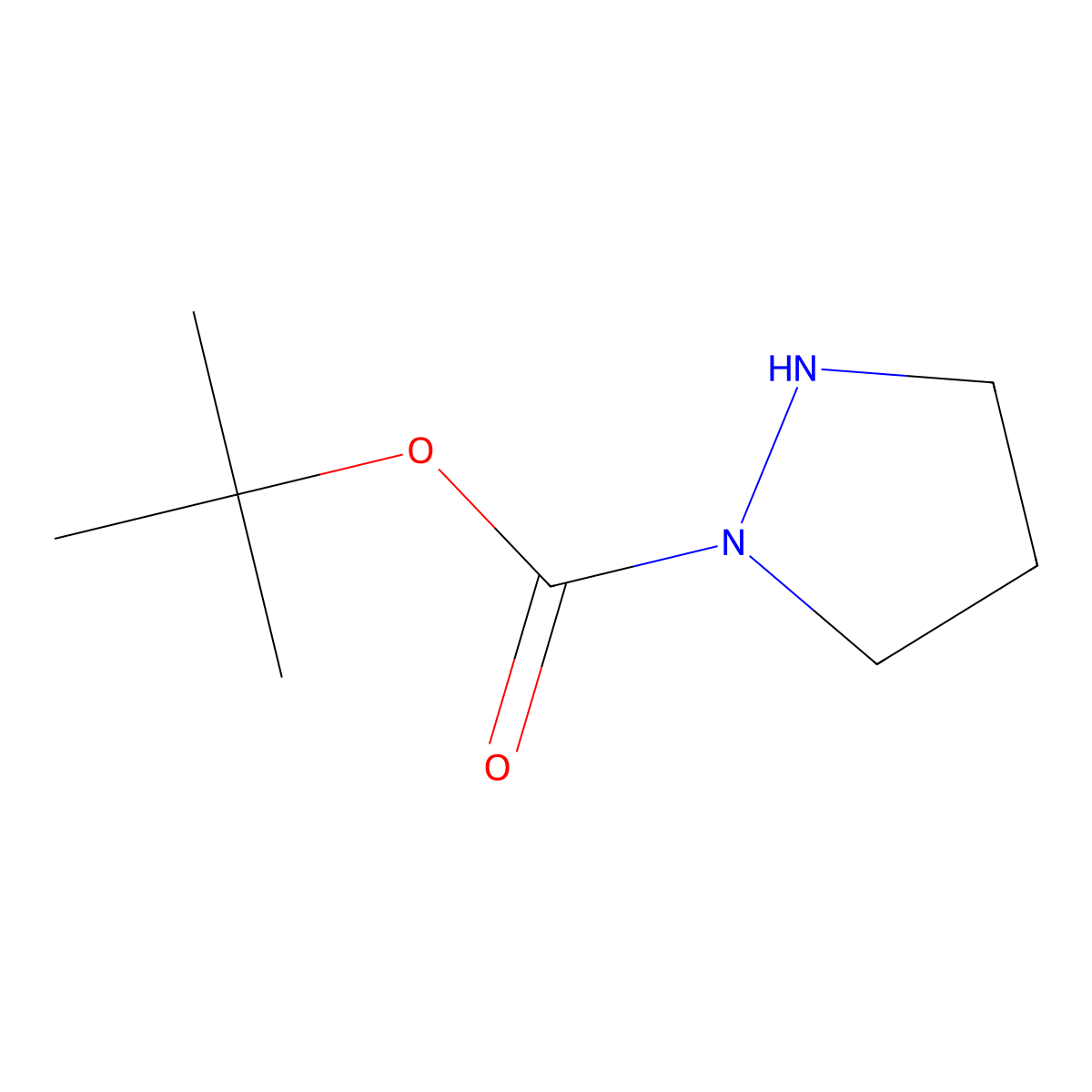 tert-Butyl pyrazolidine-1-carboxylate molecular structure, CAS 57699-91-9