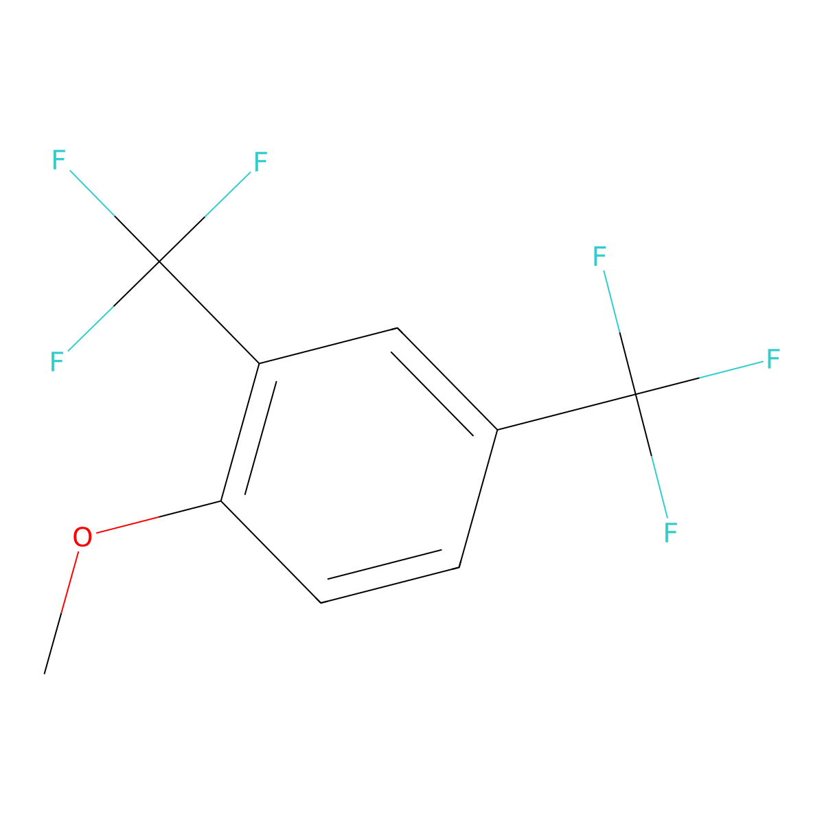 1-Methoxy-2,4-bis(trifluoromethyl)benzene molecular structure, CAS 577-05-9