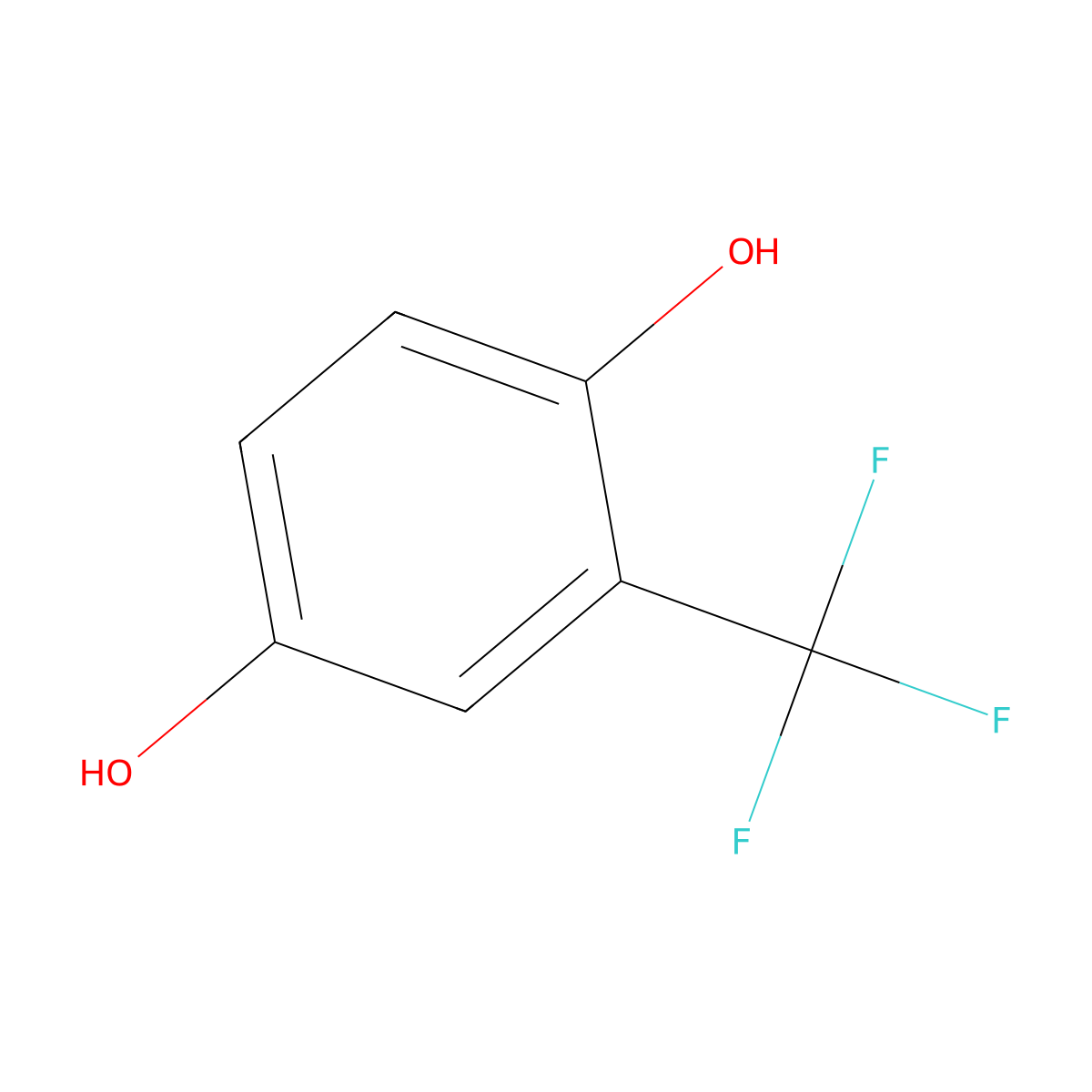 2-Trifluoromethylhydroquinone molecular structure, CAS 577-10-6