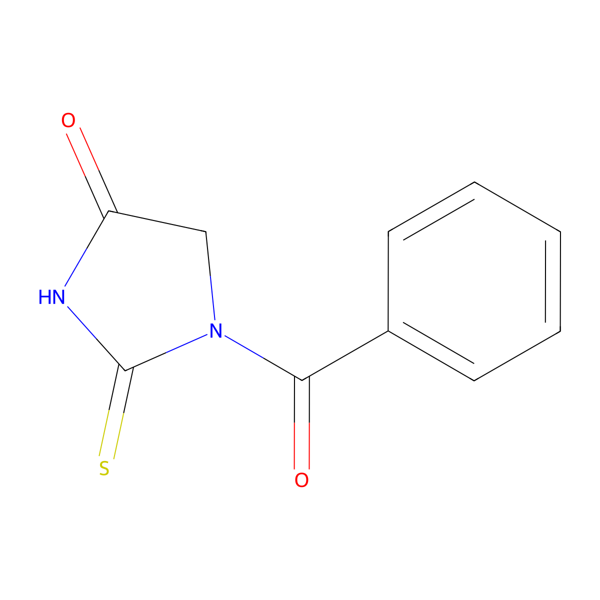 1-Benzoyl-2-thiohydantoin molecular structure, CAS 577-47-9