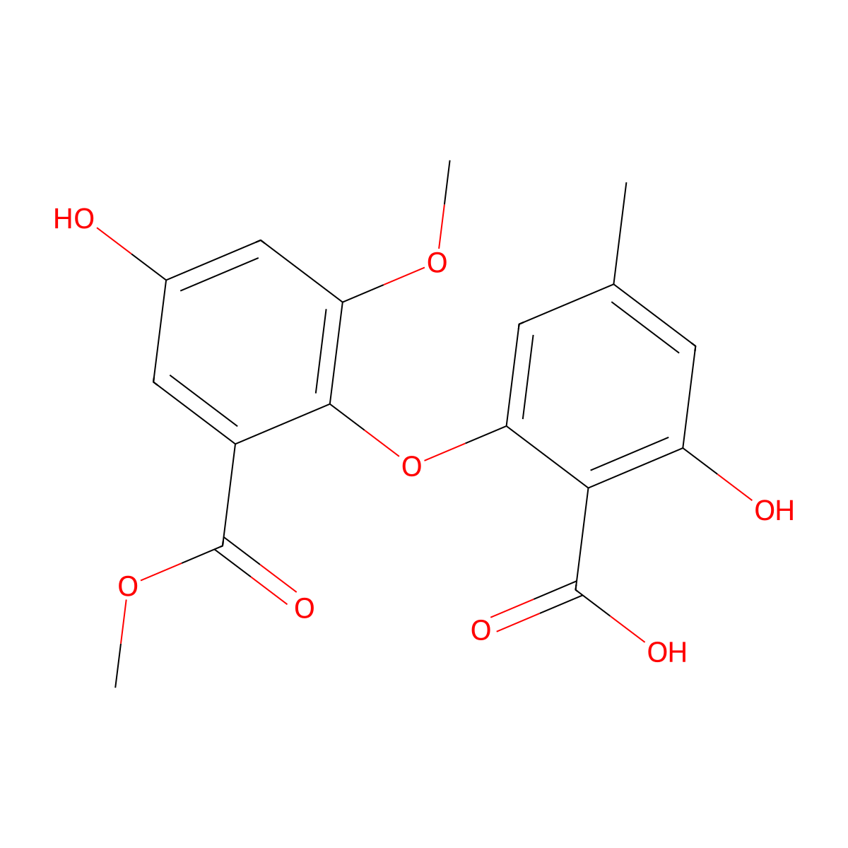 Asterric Acid molecular structure, CAS 577-64-0