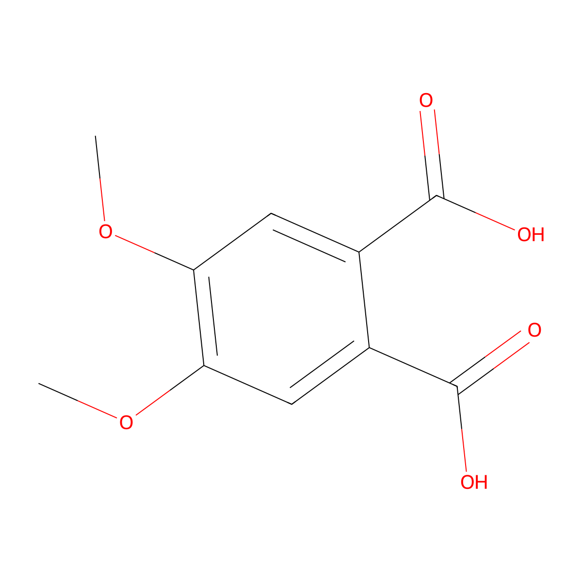 4,5-Dimethoxyphthalic acid molecular structure, CAS 577-68-4