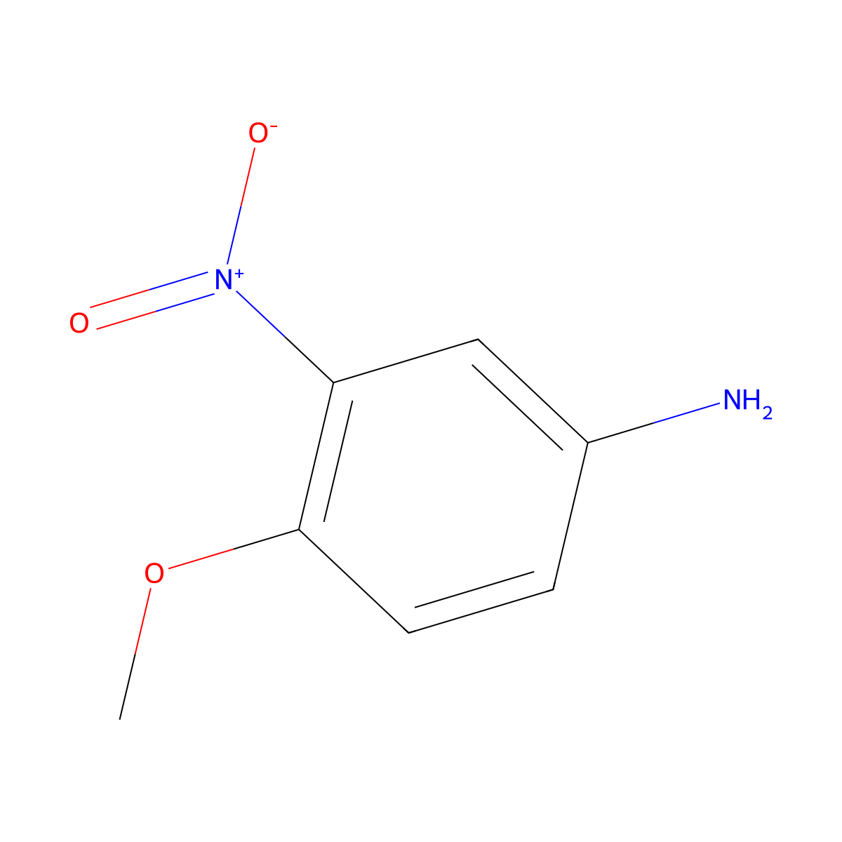 Benzenamine, 4-methoxy-3-nitro- molecular structure, CAS 577-72-0