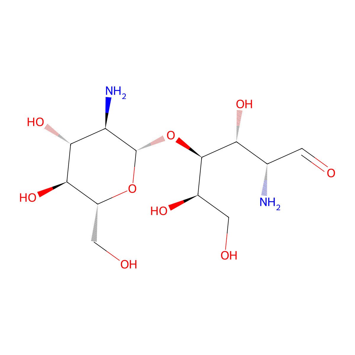 Chitobiose molecular structure, CAS 577-76-4