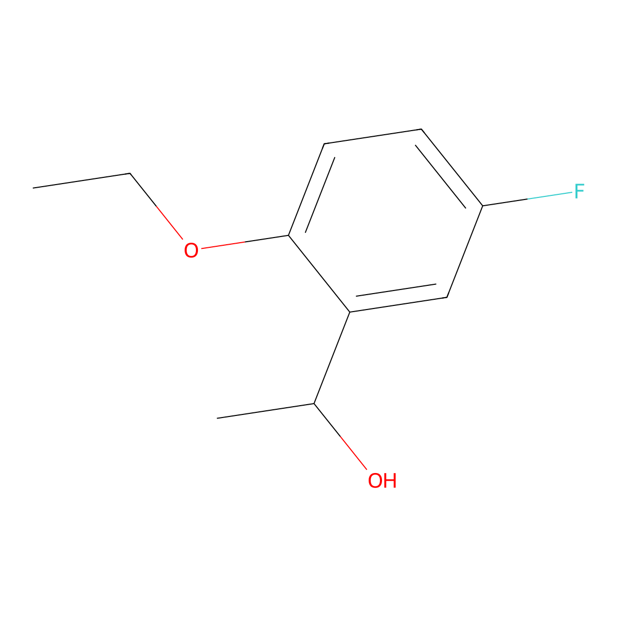 1-(2-Ethoxy-5-fluorophenyl)ethanol molecular structure, CAS 577-97-9