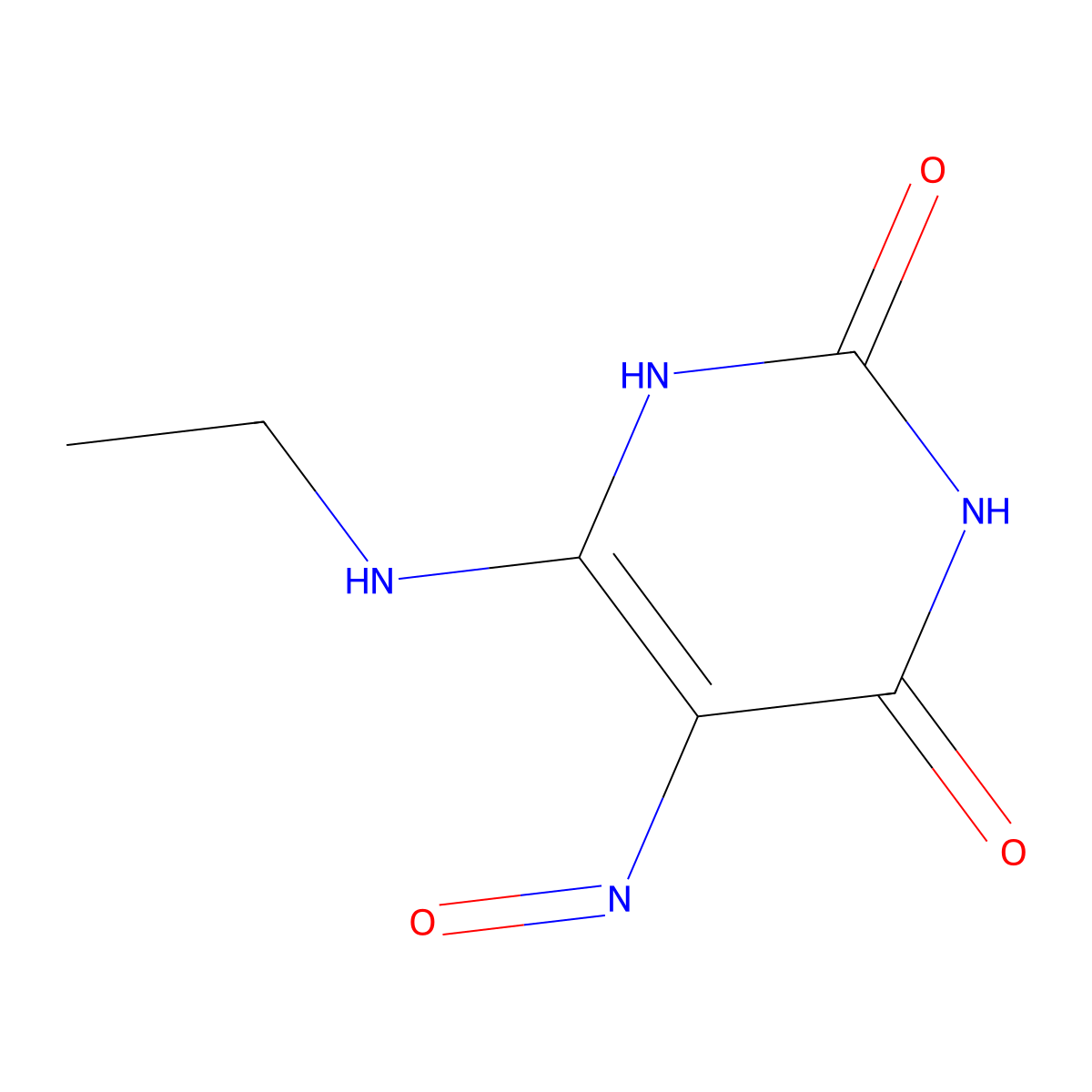 6-(ethylamino)-5-nitroso-1H-pyrimidine-2,4-dione molecular structure, CAS 5770-17-2