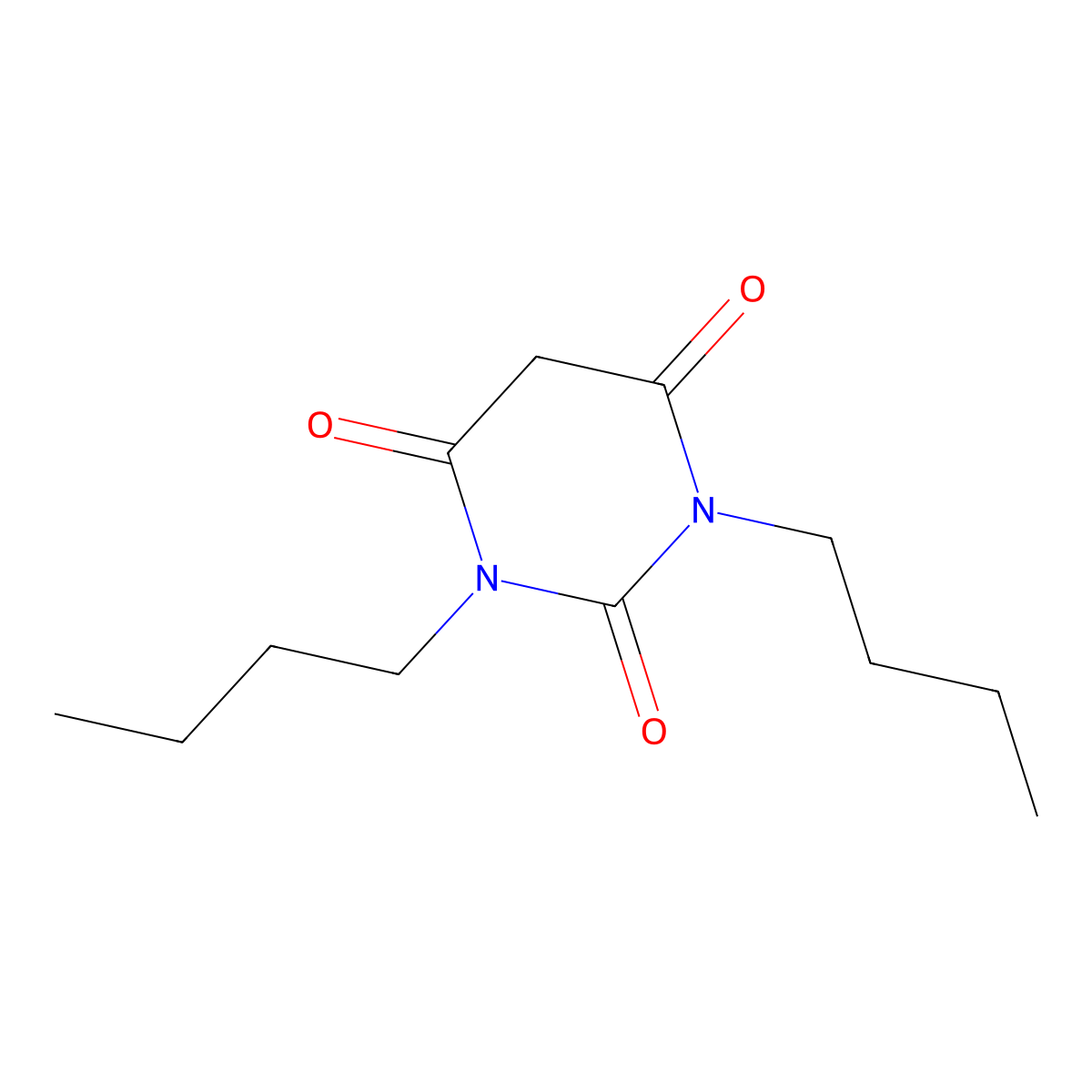 1,3-Dibutylpyrimidine-2,4,6(1H,3H,5H)-trione molecular structure, CAS 5770-40-1