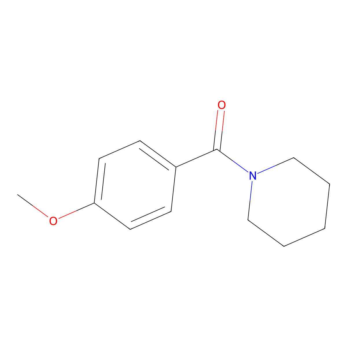 Piperidine, 1-(4-methoxybenzoyl)- molecular structure, CAS 57700-94-4