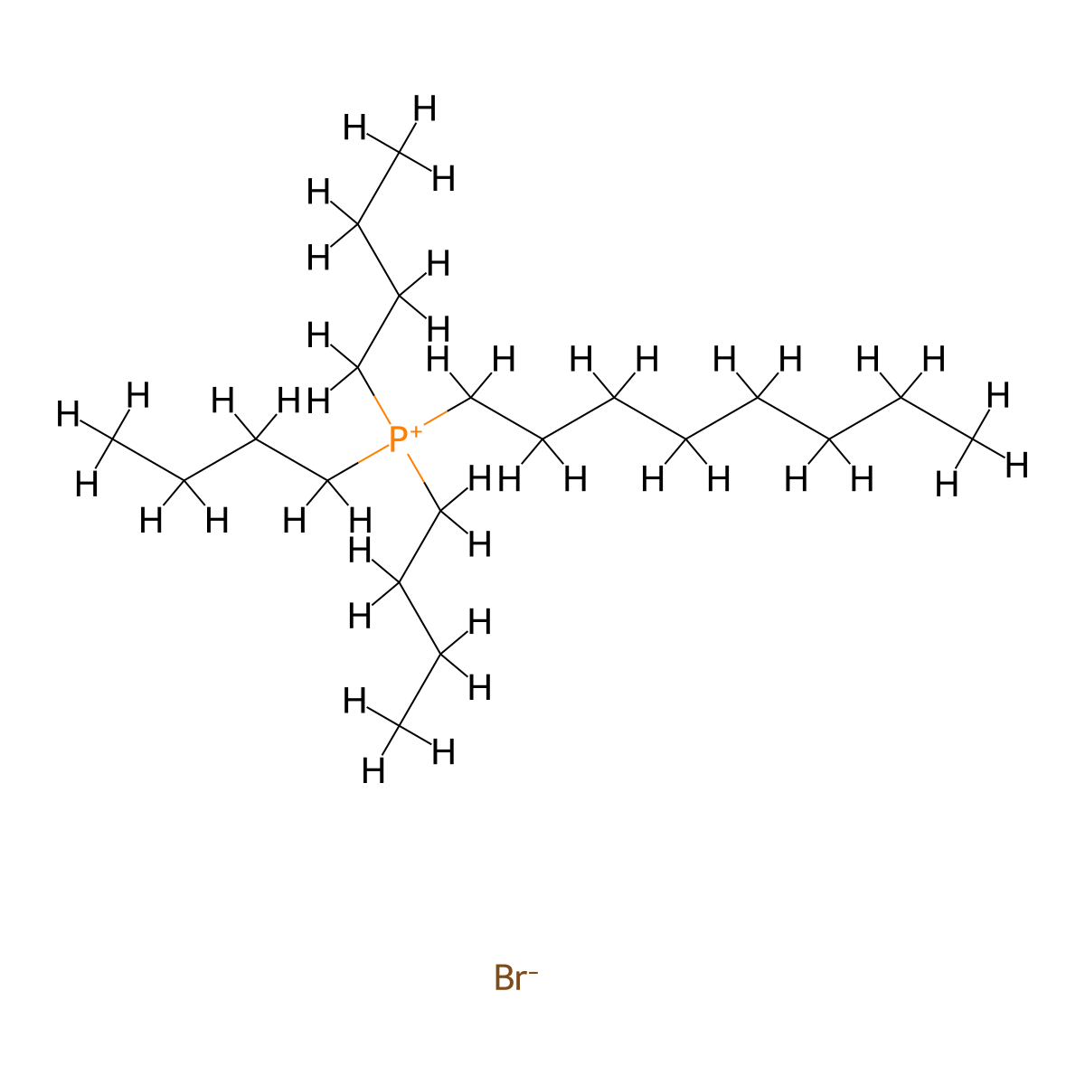 Tributyl-n-octylphosphonium Bromide molecular structure, CAS 57702-65-5