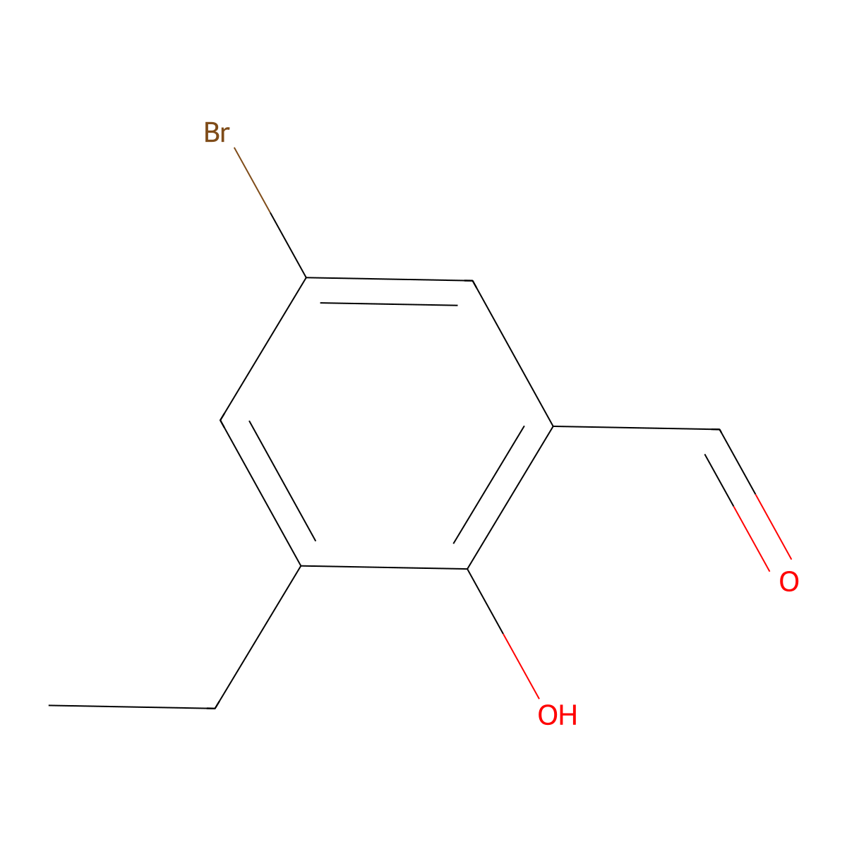 5-Bromo-3-ethylsalicylaldehyde molecular structure, CAS 57704-12-8