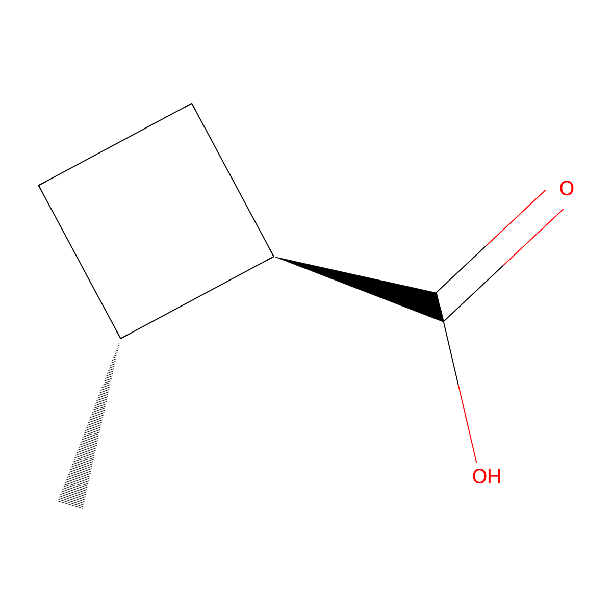 rac-(1R,2R)-2-methylcyclobutane-1-carboxylic acid molecular structure, CAS 57705-61-0