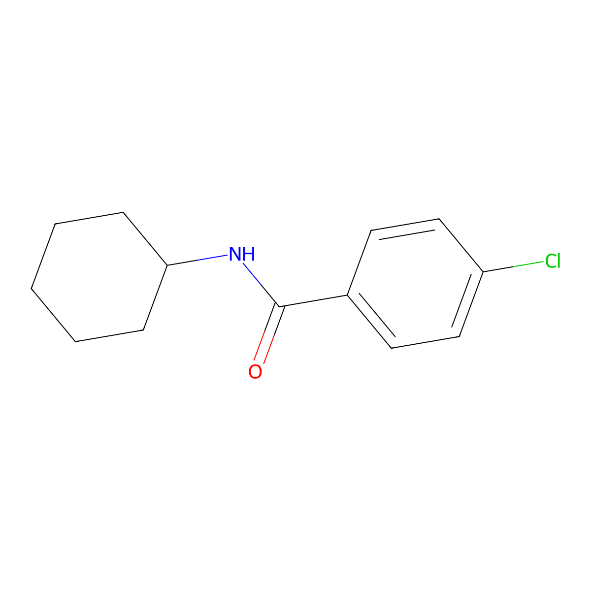 4-Chloro-N-cyclohexylbenzamide molecular structure, CAS 57707-20-7