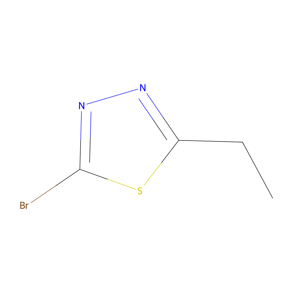 2-Bromo-5-ethyl-1,3,4-thiadiazole molecular structure, CAS 57709-49-6