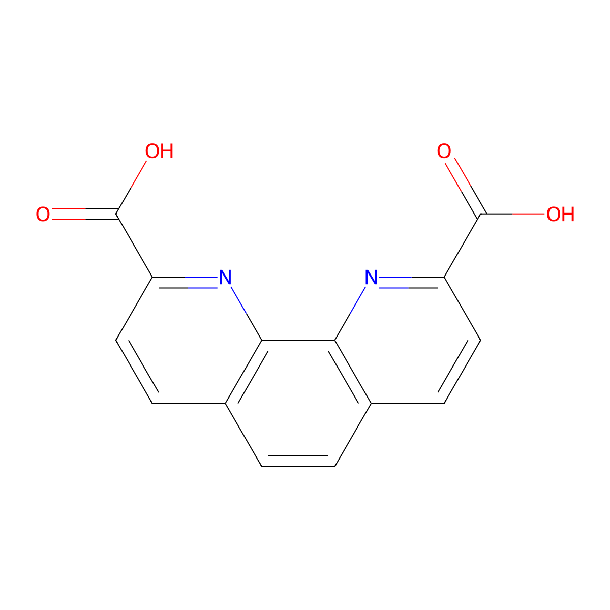1,10-phenanthroline-2,9-dicarboxylic Acid molecular structure, CAS 57709-61-2