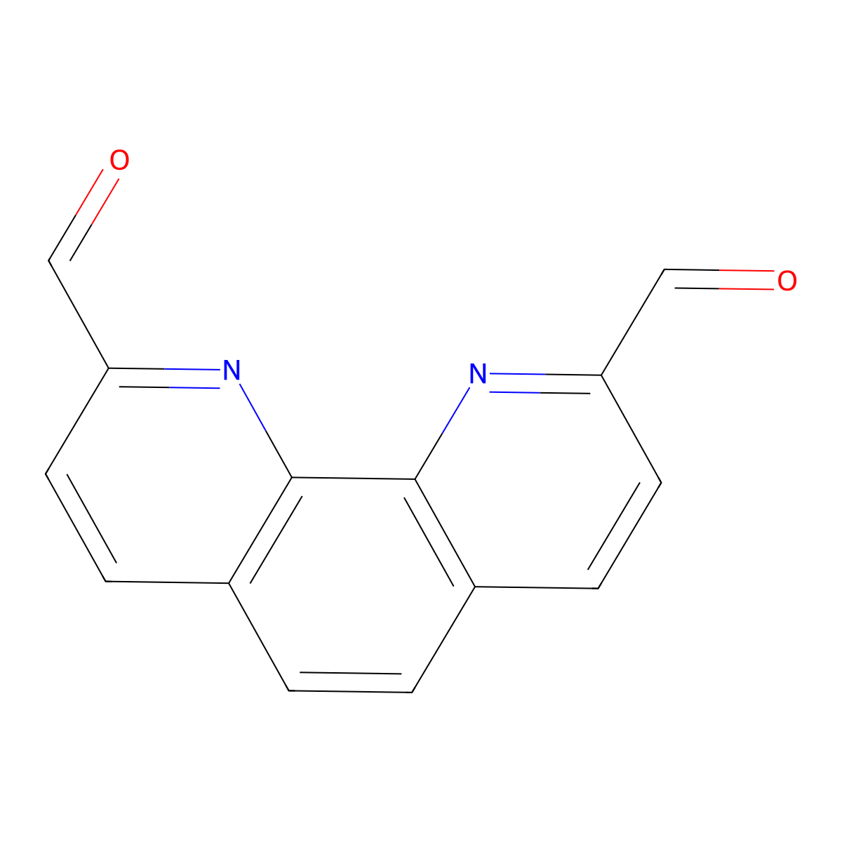 1,10-Phenanthroline-2,9-dicarboxaldehyde molecular structure, CAS 57709-62-3