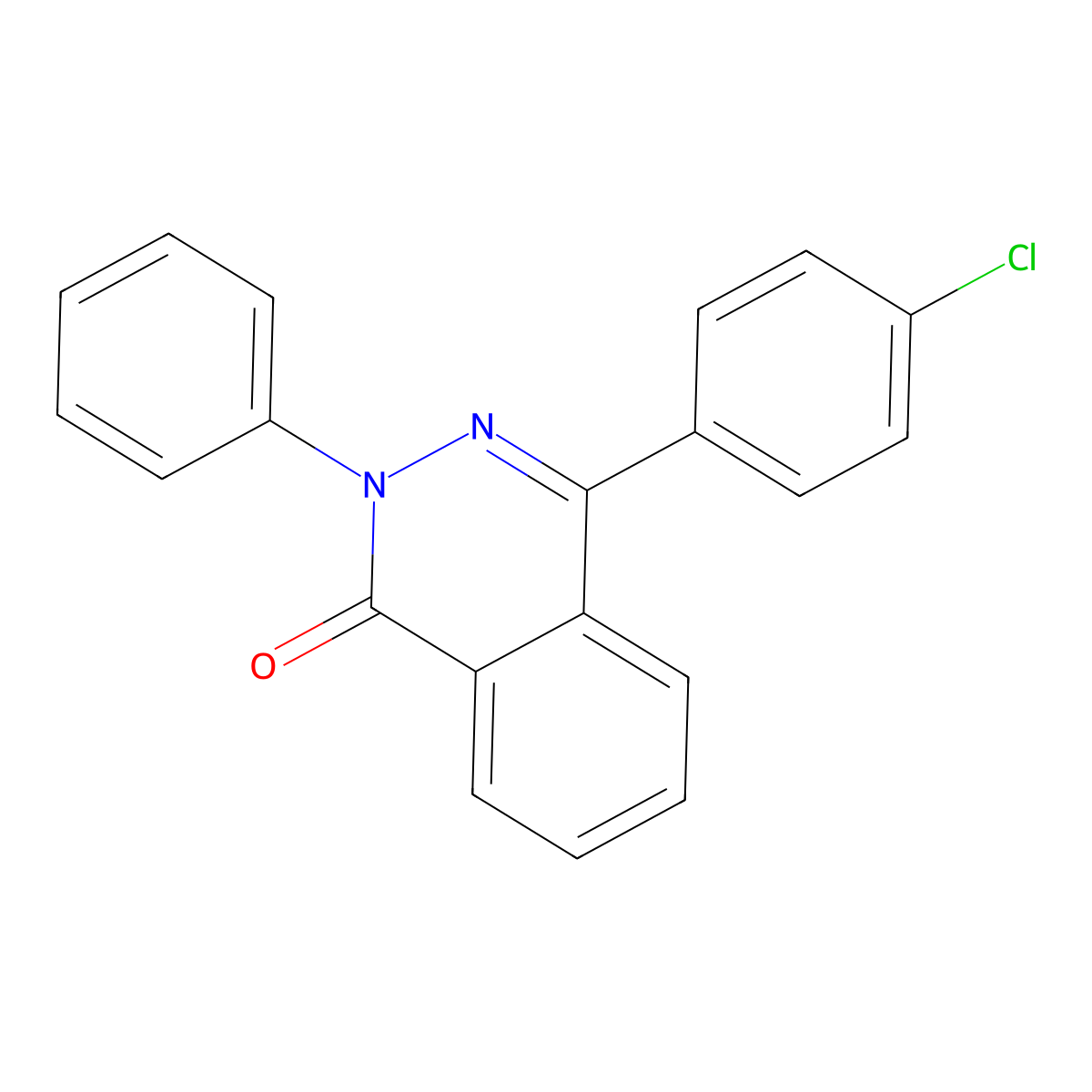 4-(4-chlorophenyl)-2-phenyl-1(2H)-phthalazinone molecular structure, CAS 57709-77-0