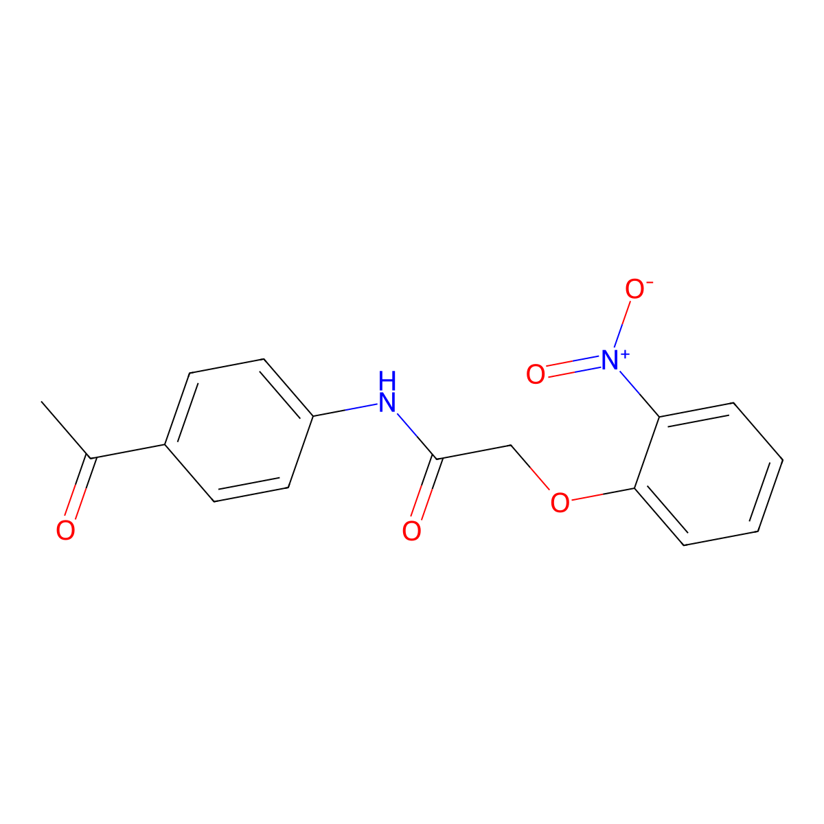 N-(4-acetylphenyl)-2-(2-nitrophenoxy)acetamide molecular structure, CAS 5771-00-6