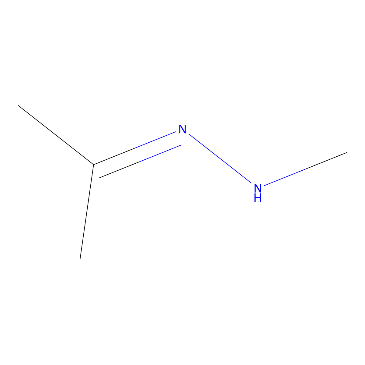 2-Propanone, methylhydrazone molecular structure, CAS 5771-02-8