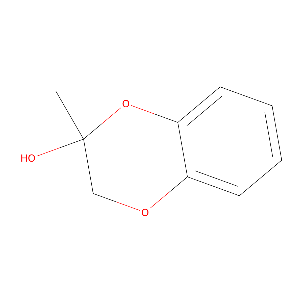 2-Methyl-2,3-dihydro-1,4-benzodioxin-2-ol molecular structure, CAS 5771-13-1