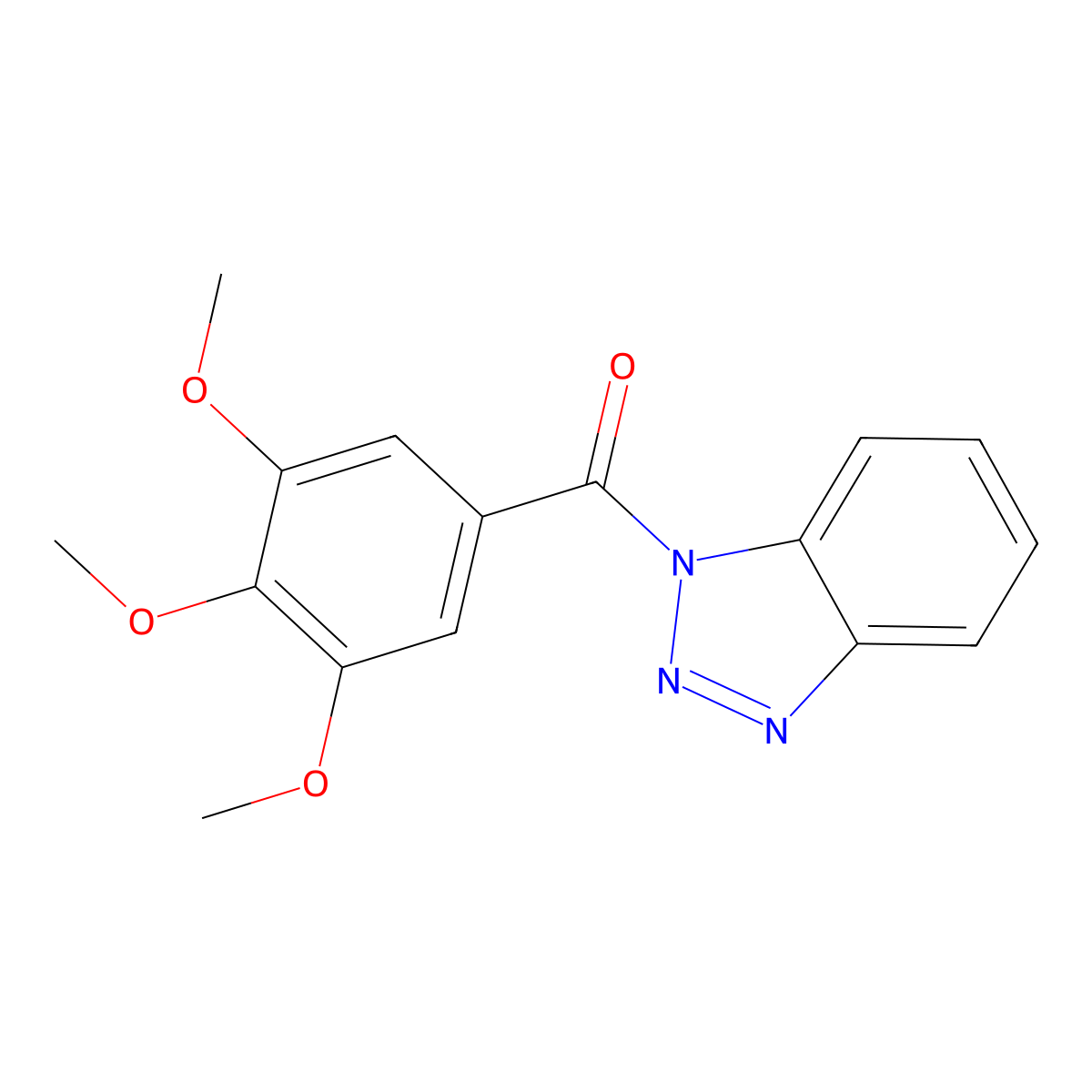 Benzotriazol-1-yl-(3,4,5-trimethoxyphenyl)methanone molecular structure, CAS 57710-78-8