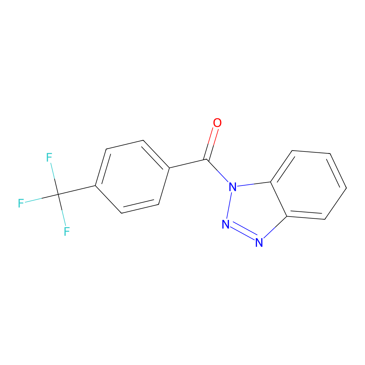 1-[4-(trifluoromethyl)benzoyl]-1H-1,2,3-benzotriazole molecular structure, CAS 57710-82-4