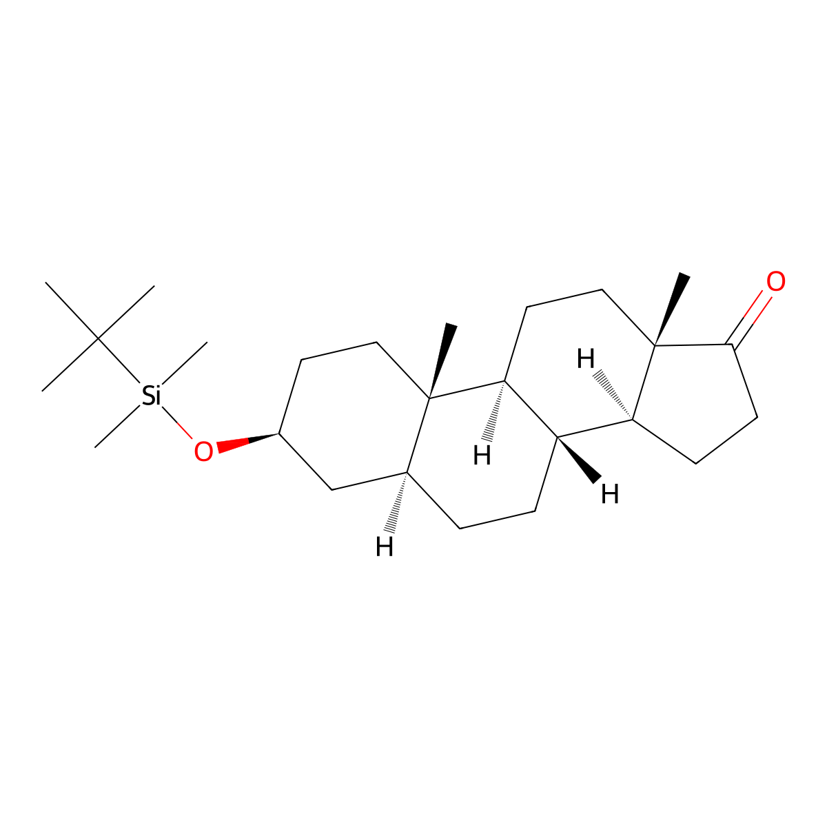 Epiandrosterone, TBDMSi (3-O) molecular structure, CAS 57711-44-1