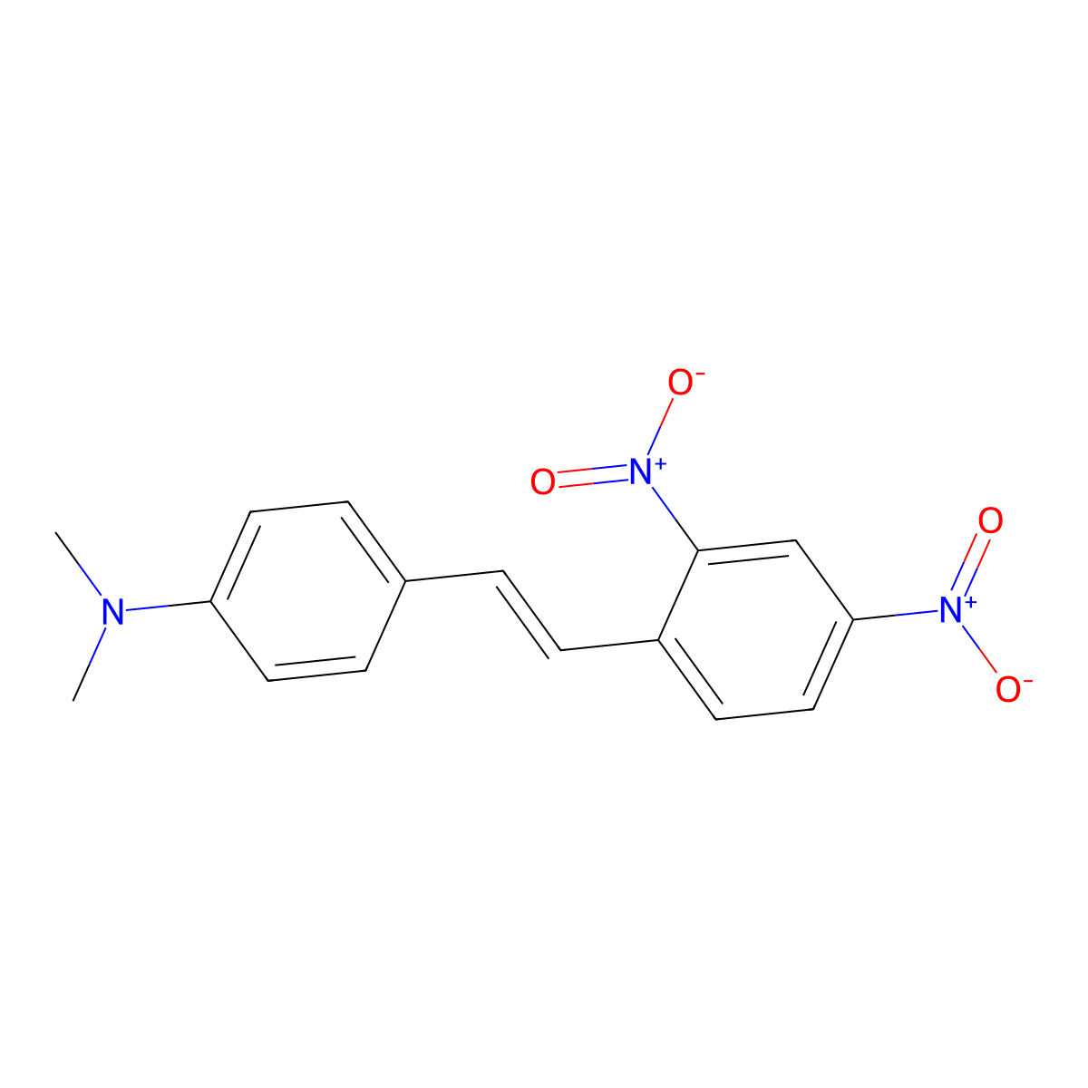 N,N-Dimethyl-2',4'-dinitro-4-stilbenamine molecular structure, CAS 57711-75-8