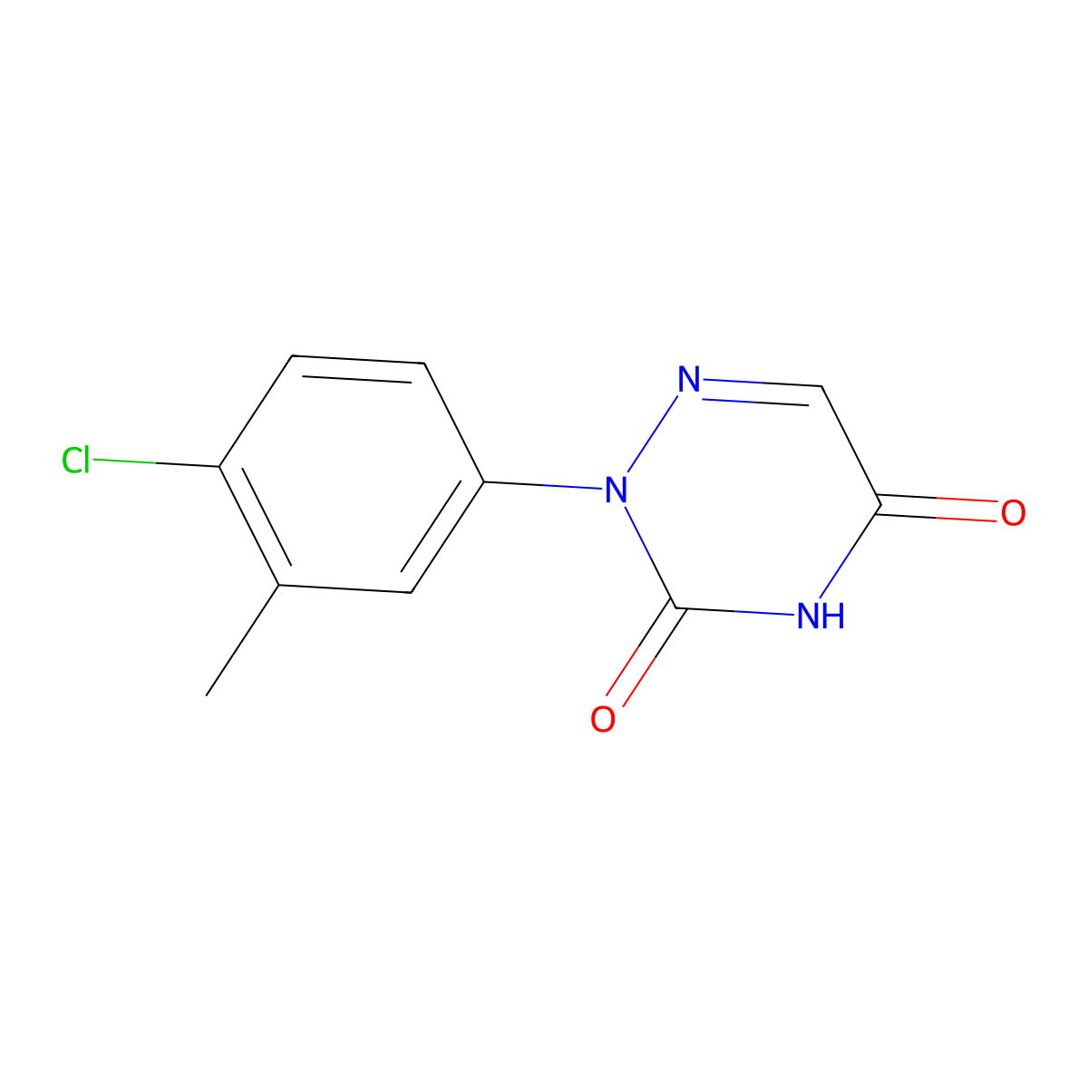 2-(4-Chloro-3-methylphenyl)-1,2,4-triazine-3,5(2H,4H)-dione molecular structure, CAS 57715-76-1