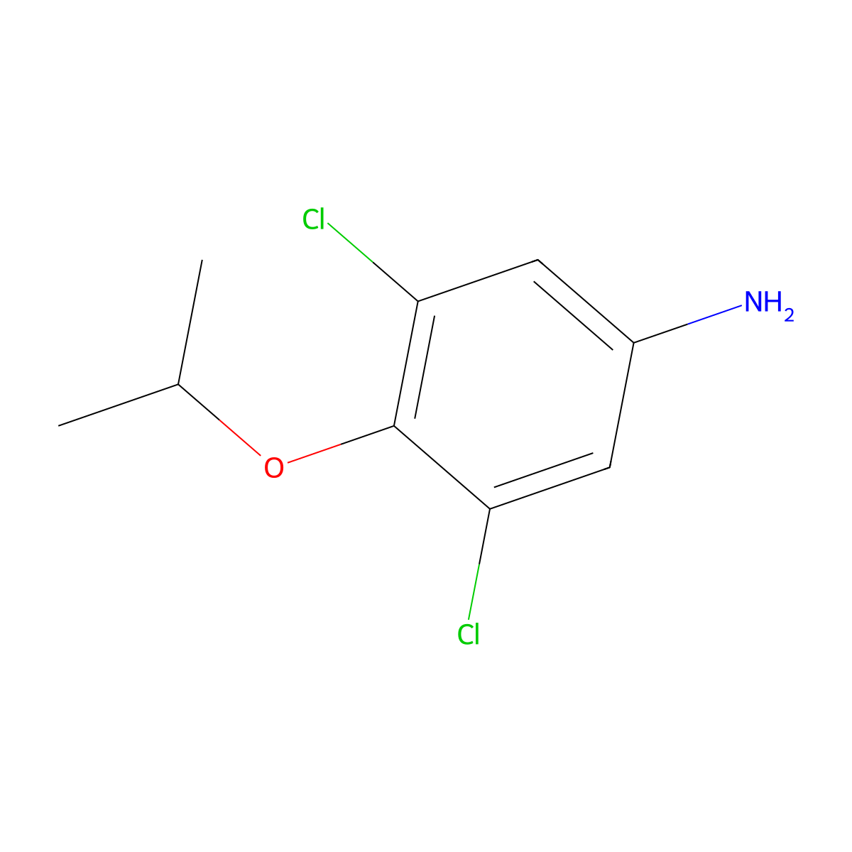 3,5-Dichloro-4-(propan-2-yloxy)aniline molecular structure, CAS 57715-90-9